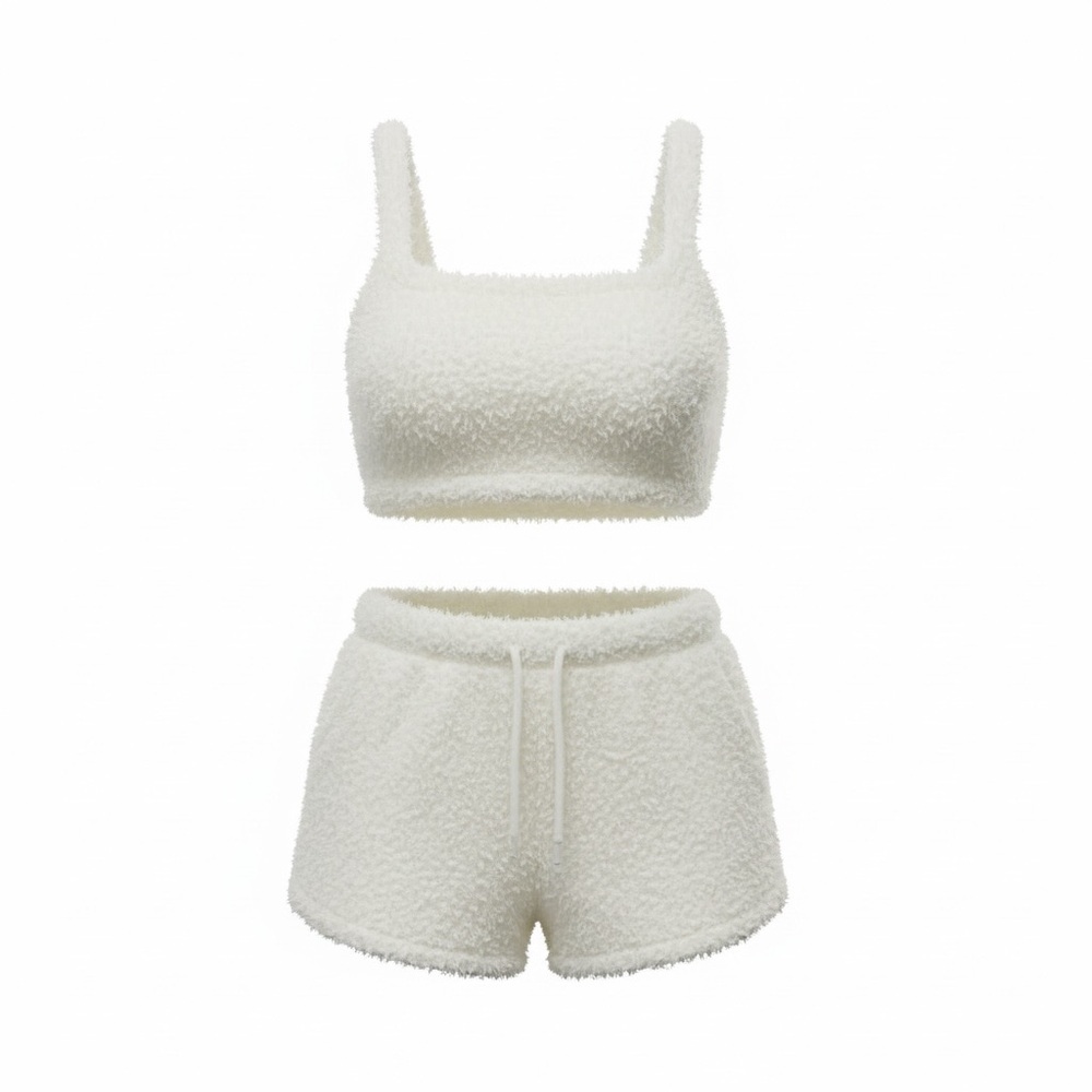 Gilly Hicks Sherpa Fleece Lounge Set – Cream – Size M